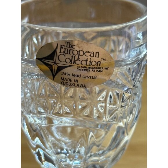 Set Of 3 The European Collection 24% Lead Crystal Cordial Glasses Yugoslavia - Picture 3 of 3